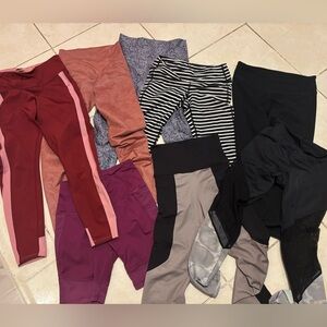 Lot of leggings variety of brands and 1 short size small